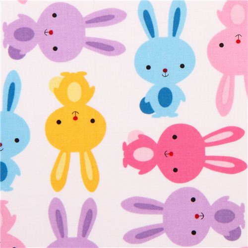 white rabbit animal fabric Urban Zoologie Robert Kaufman modeS4u