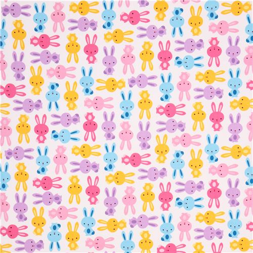 white rabbit animal fabric Urban Zoologie Robert Kaufman modeS4u