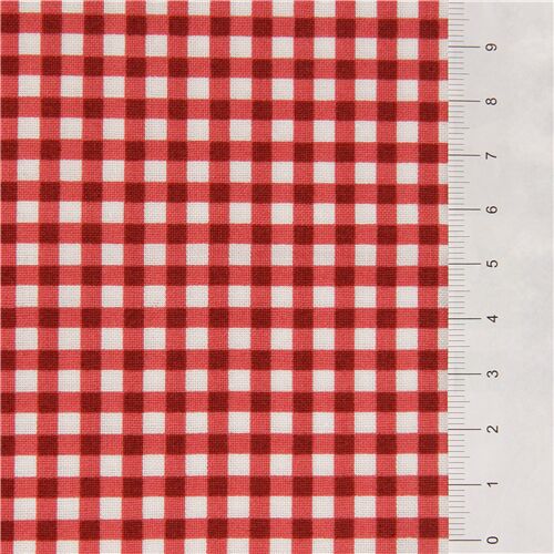 Red and White Plaid Checked Gingham, Robert Kaufman Carolina Gingham Fabric,  Raspberry Creek Fabrics
