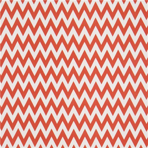 white-red zig-zag pattern organic fabric by monaluna USA 2