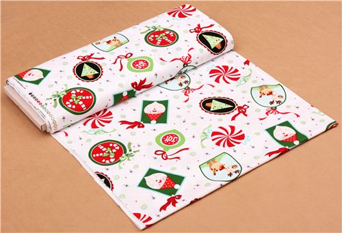 white reindeer patchwork tissu de No�l Peppermint Twist 3