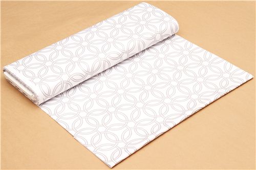 white ring pattern cotton sateen fabric Michael Miller Fabric by ...