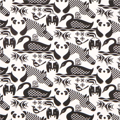 white safari animal fabric by Timeless Treasures USA 2