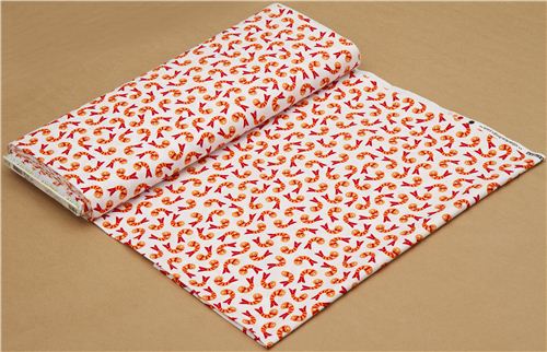 wei�er Shrimps Tier Stoff von Robert Kaufman USA 3