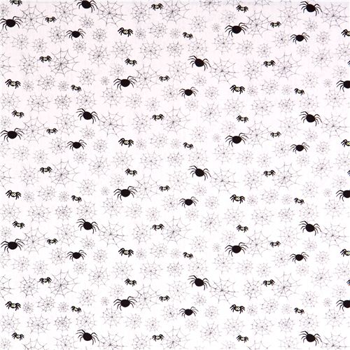 white spider animal Halloween fabric Hallows Eve 2