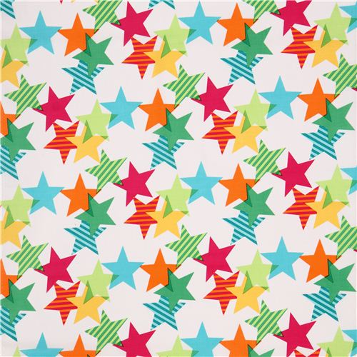 white stars fabric Stars-A-Lined Fresh by Michael Miller USA Fabric by