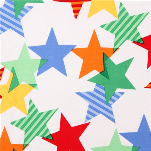 white stars fabric 'Stars-A-Lined' Primary par Michael Miller USA 2