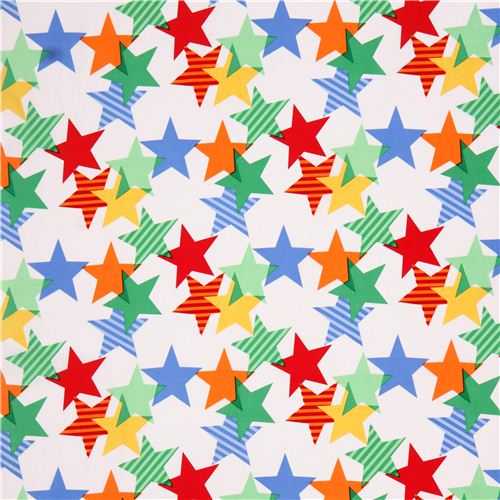 white stars fabric 'Stars-A-Lined' Primary par Michael Miller USA 3