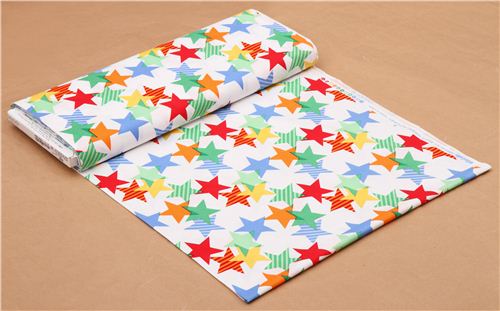 white stars fabric 'Stars-A-Lined' Primary par Michael Miller USA 4