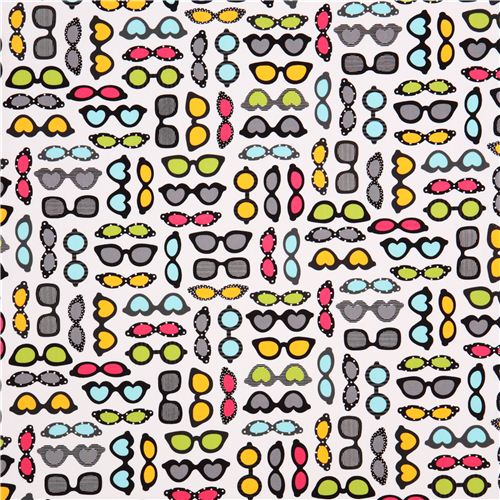 white sunglasses fabric Robert Kaufman This and That Fabric by Robert