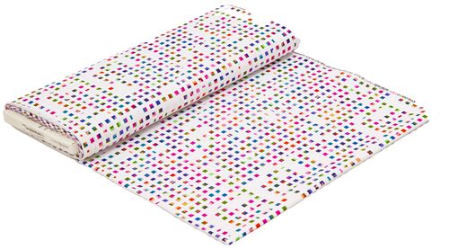 Weißer super bunter Karo unregelmäßiger Karostoff US-Baumwollstoff