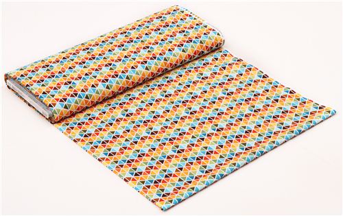 white triangle pattern fabric 'Rainbow Remix' Bermuda Robert Kaufman  3