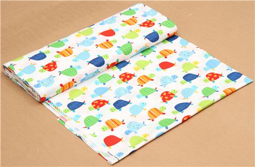 white turtle animal fabric Timeless Treasures USA 3