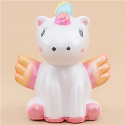 Squishys kawaii perfumado unicornio blanco alas rosa naranja juguete animal WaWaii Squishy 2
