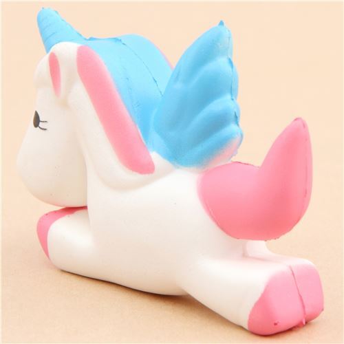 Squishy weißes Einhorn mit blauer Mähne 7