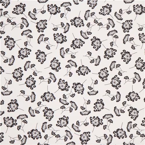 white wild flower fabric par Robert Kaufman USA 2