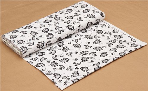 white wild flower fabric par Robert Kaufman USA 3