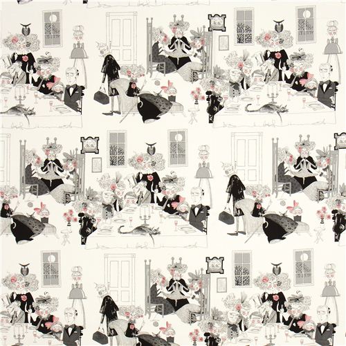white witch family fabric by Alexander Henry dining room 2