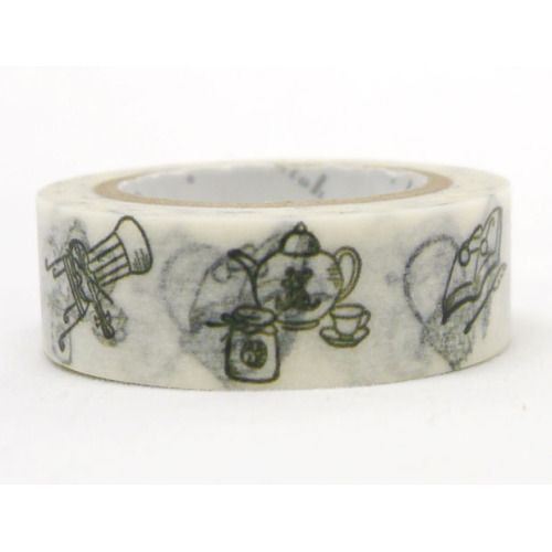 white with chair teapot book item Washi Tape deco tape Shinzi Katoh 2