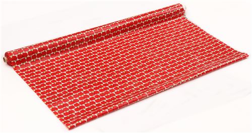 Resto de 36 cm - Tela laminada blanca con manzana roja hoja verde de Japn 3