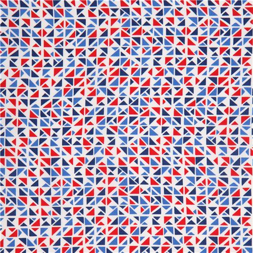 whiteTimeless Treasures triangle fabric USA 2