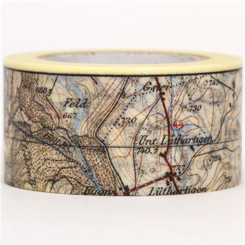 wide map mt Washi Tape deco tape Washi Tape Decorative Tape