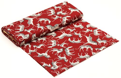 wine red Alexander Henry zebra animal fabric Kewende 4