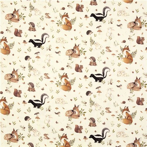 Meba Women's 100% Cotton Fabric Short Sleeve Rabbit Squirrel