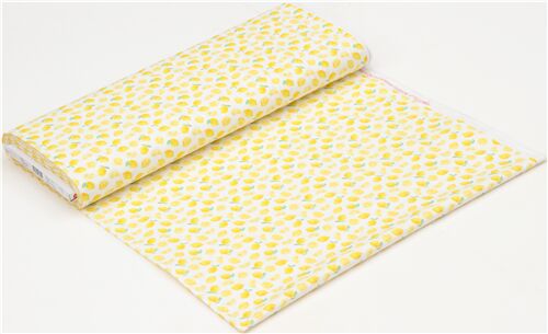 Remnant (47 x 112 cm) - yellow lemon Dear Stella fabric in white 4