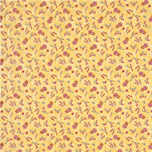 yellow Christmas fabric with gold Nutcracker Christmas Fabric by ...