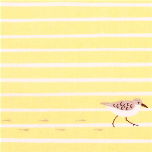 yellow Cloud 9 bird stripe sand organic fabric Sandpiper 1