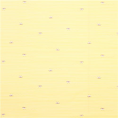yellow Cloud 9 bird stripe sand organic fabric Sandpiper 2
