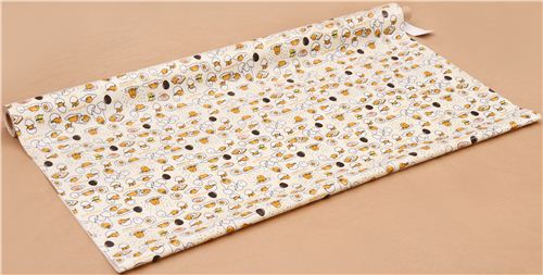 yellow Gudetama lazy egg laminate fabric from Sanrio Japan 3