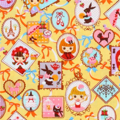 yellow Japanese fabric girls portrait photos Cosmo 1