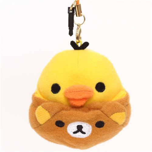 yellow Kiiroitori chick with Rilakkuma plush charm SanX modeS4u