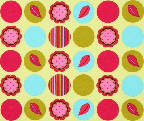 yellow Michael Miller Mod Dots interlock fabric Fabric by Michael ...