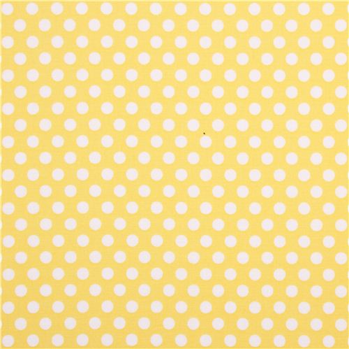 yellow Michael Miller polka dot fabric Kiss Dot 3