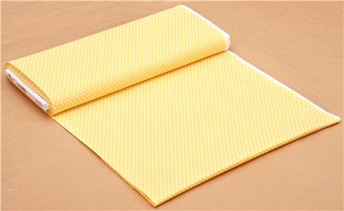 yellow Michael Miller polka dot fabric Kiss Dot 4