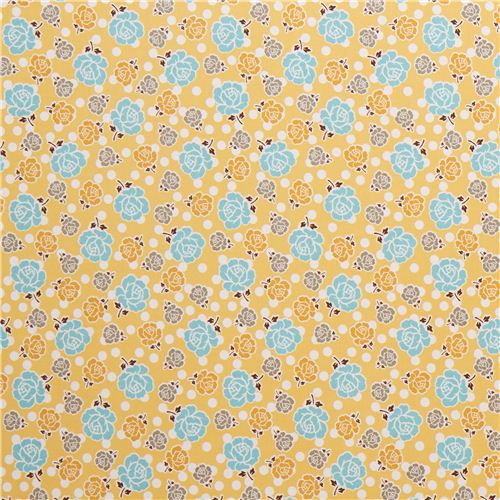 yellow-riley-blake-rose-laminate-fabric-from-the-usa-fabric-by-riley-blake-modes4u