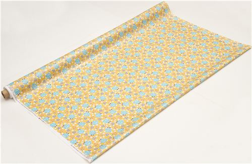 yellow Riley Blake rose laminate fabric from the USA 3
