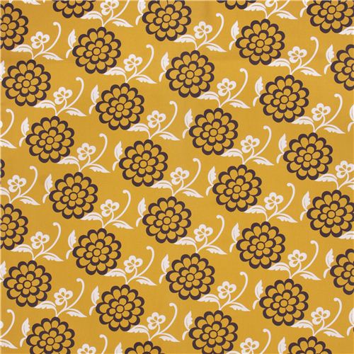 yellow Shanghai blossom fabric by Michael Miller USA  5