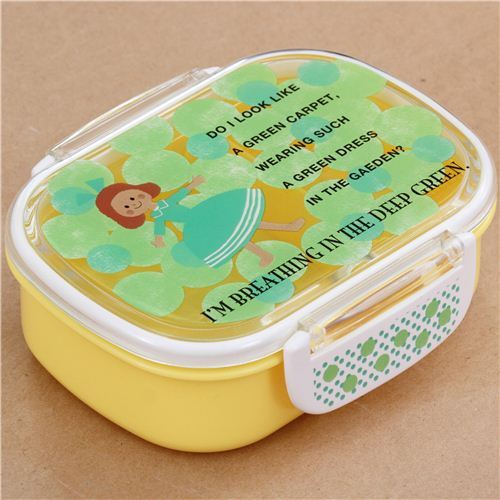 yellow Shinzi Katoh dot garden girl Bento Box Lunch Box from Japan - modeS4u