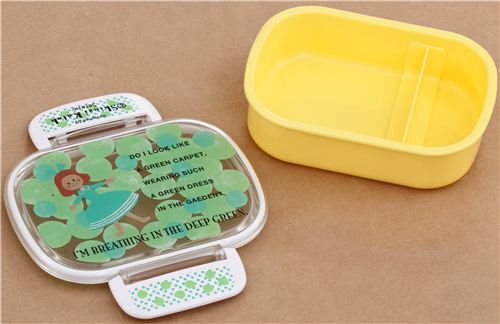 yellow Shinzi Katoh dot garden girl Bento Box Lunch Box from Japan - modeS4u