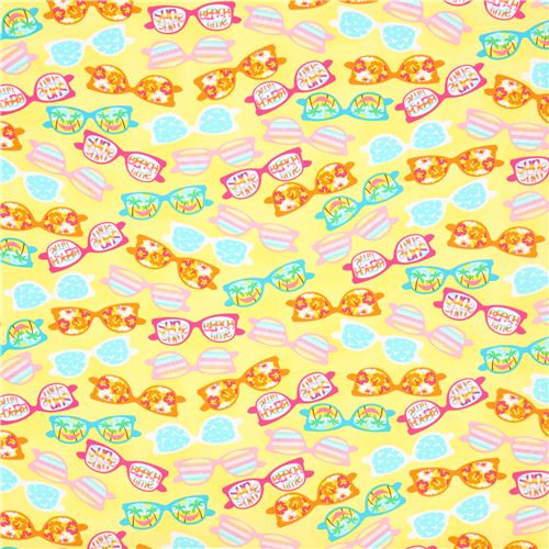 yellow Timeless Treasures summer sunglasses fabric 2