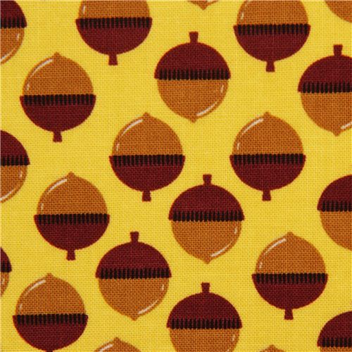 yellow acor nut fabric par Michael Miller USA 1