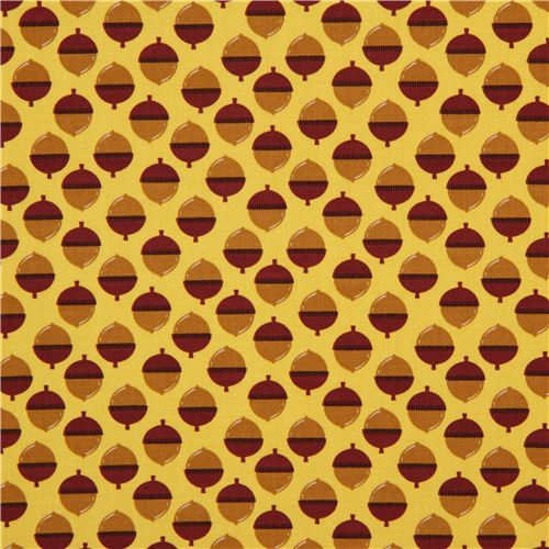 yellow acor nut fabric par Michael Miller USA 2