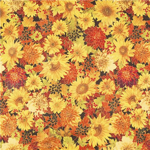 Fall Sunflower Fabric by the yard