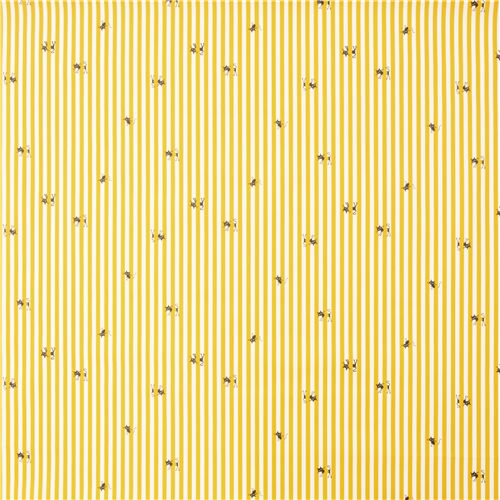 Stripes in Yellow and Black Fabric