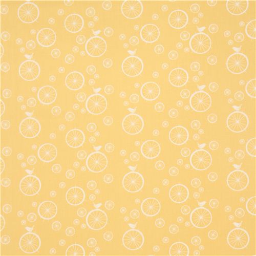 yellow birch organic fabric Birdie Spokes with wheels bird  2