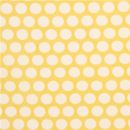 yellow birch organic fabric from the USA with white dots 2